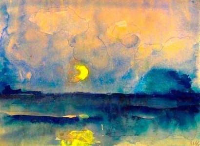 Artwork Title: Moon over the sea