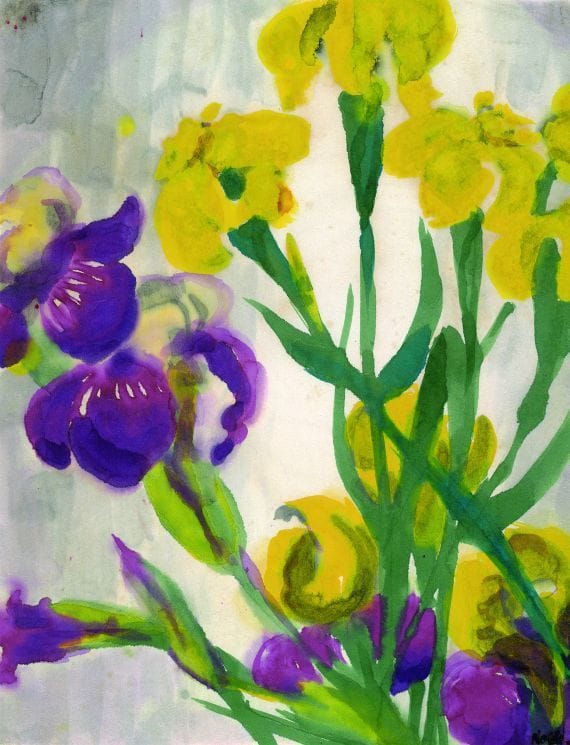 Artwork Title: Gelbe und blaue Iris (Yellow and Blue Irises) 1930