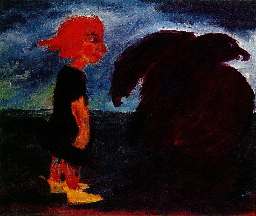 Artwork Title: Child And Large Bird