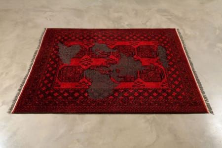 Artwork Title: Afghan (black and red)