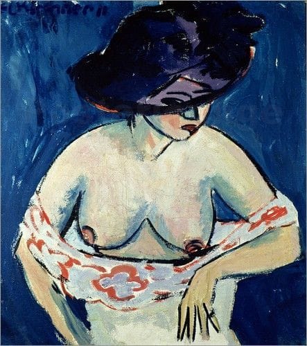 Artwork Title: Half-naked Woman With A Hat
