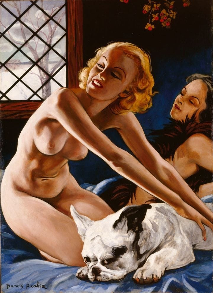 Artwork Title: Femmes au bull-dog (Women with Bulldog)