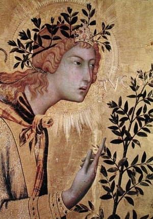 Artwork Title: The Annunciation (detail Of Archangel Gabriel)