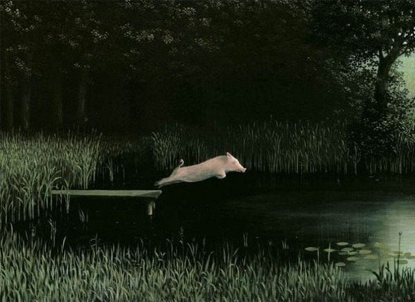 Artwork Title: Diving Pig