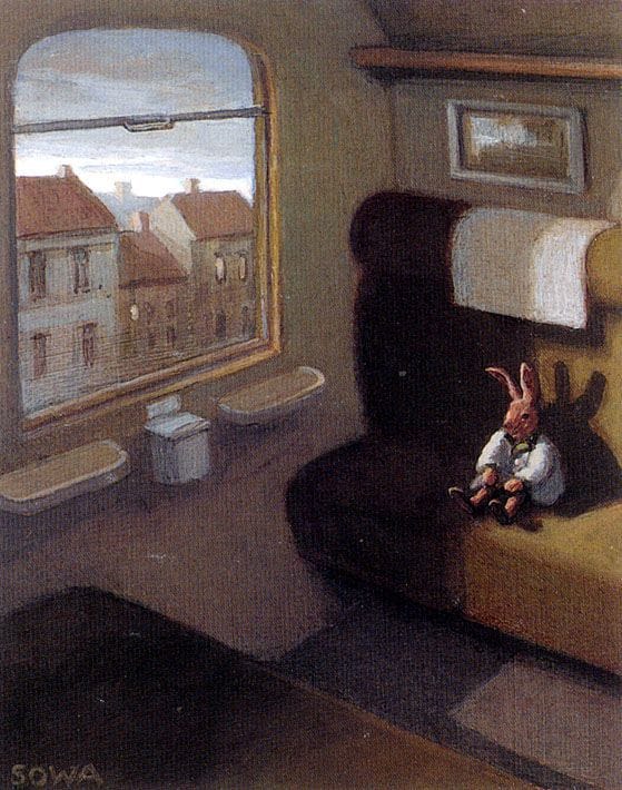 Artwork Title: Rabbit on a Train