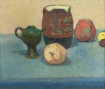 Artwork Title: Stoneware and apples