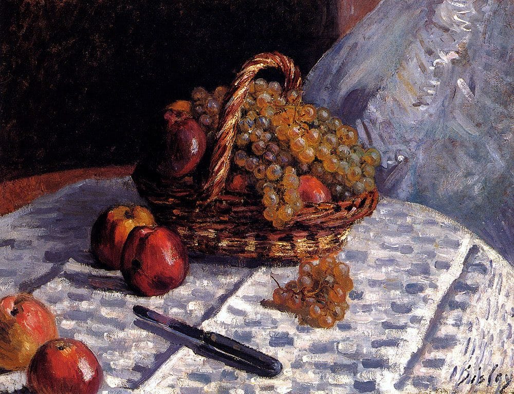 Artwork Title: Still Life Apples and Grapes