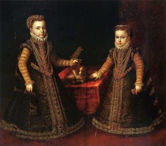 Artwork Title: Retrato de las infantas Isabella Clara Eugenia y Catalina Micaela