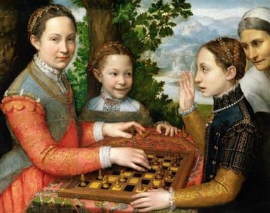Artwork Title: The Chess Game (Portrait of the artist’s sisters playing chess)