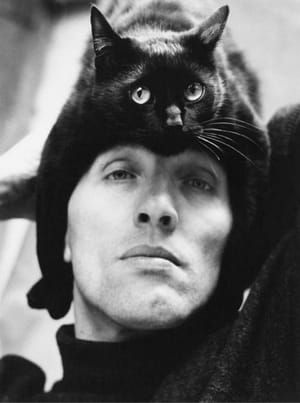 Artwork Title: Herbert Tobias With His Cat