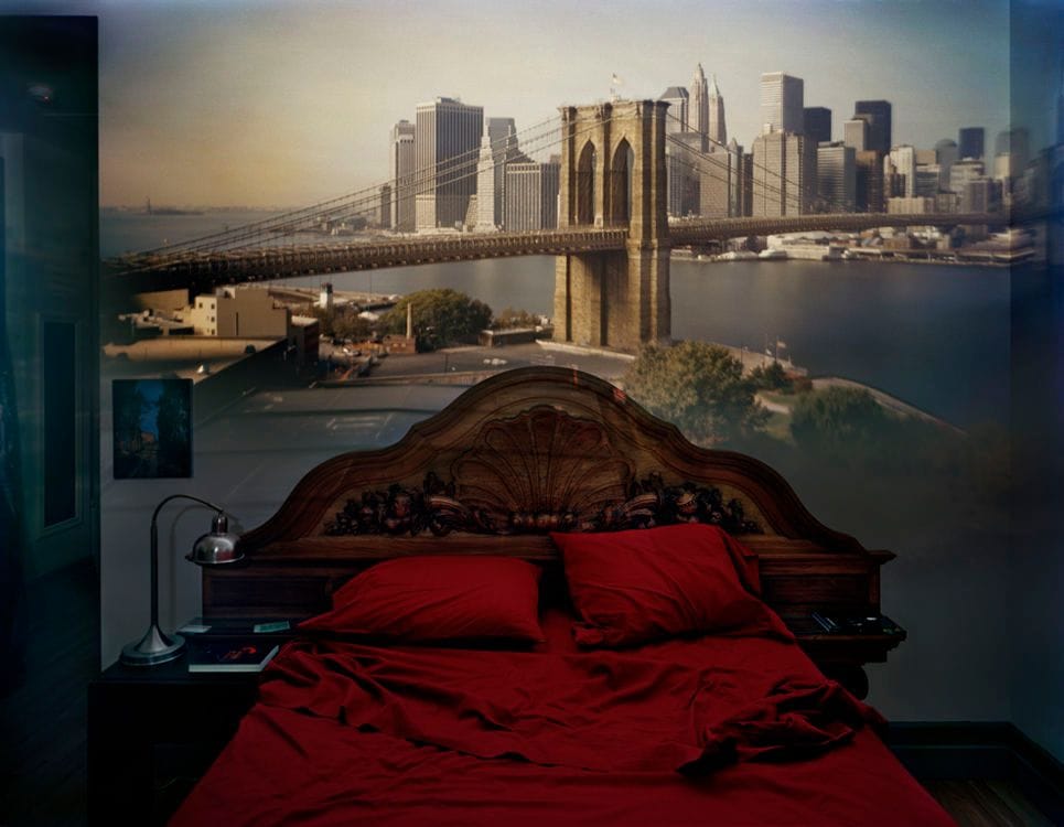 Artwork Title: Camera Obscura:view Of The Brooklyn Bridge In Bedroom
