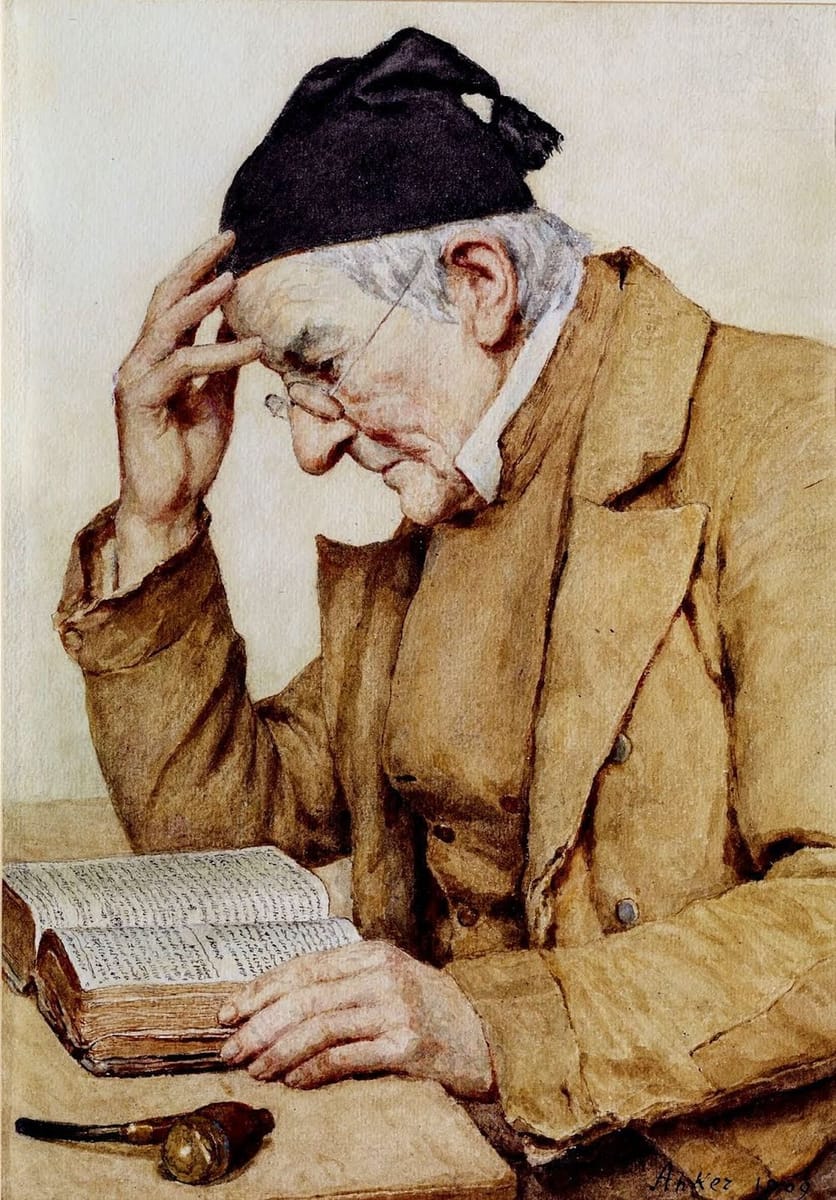 Artwork Title: Lesender Mann (Reading Man)