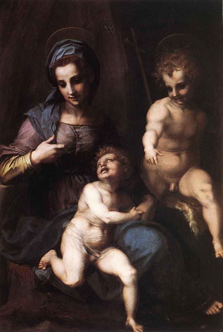 Artwork Title: Madonna and Child with the Young St. John