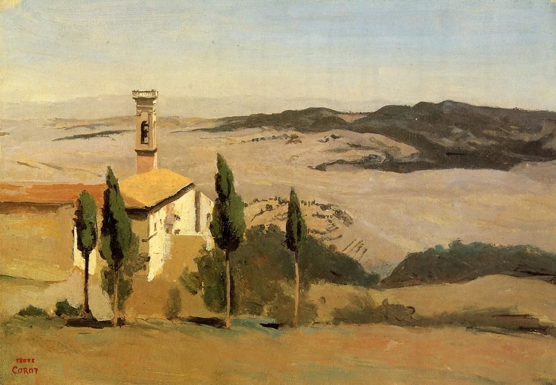 Artwork Title: Volterra, Church and Bell Tower