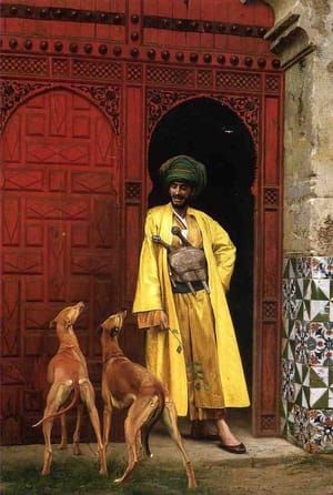 Artwork Title: An Arab and his Dogs