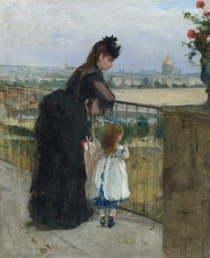 Artwork Title: Femme et Enfant au Balcon