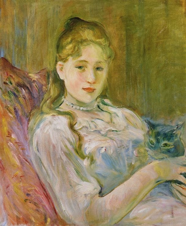 Artwork Title: Young Girl with Cat