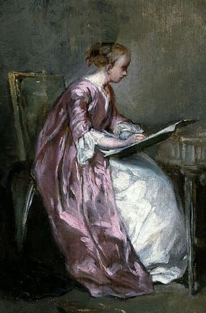 Artwork Title: A Young Girl Drawing