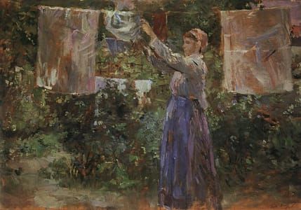 Artwork Title: Peasant Hanging Out The Washing