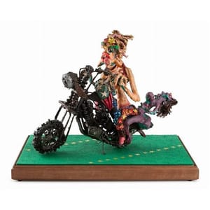 Artwork Title: Woman Riding Motorcycle