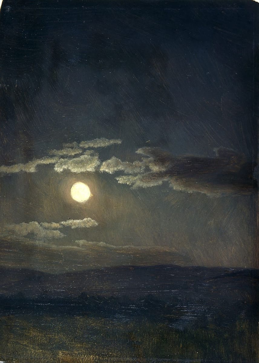 Artwork Title: Cloudy Study, Moonlight