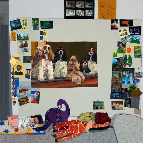 Artwork Title: Momo with Stuffed Animals