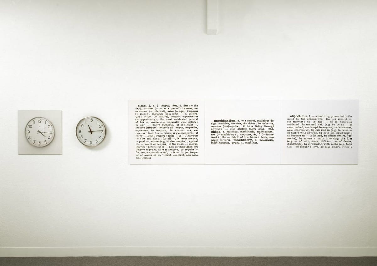 Artwork Title: Clock (One and Five), English/Latin Version