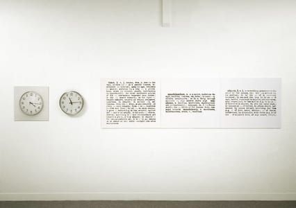 Artwork Title: Clock (One and Five), English/Latin Version