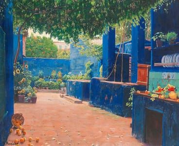 Artwork Title: The Blue Courtyard, Arenys