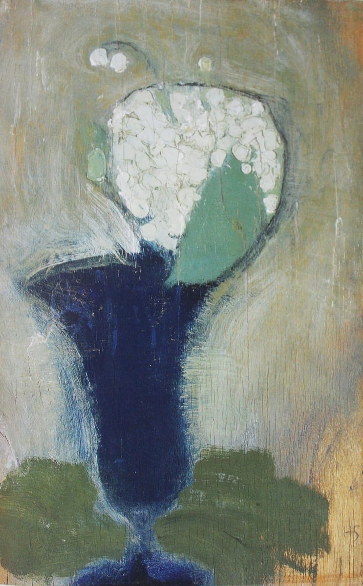 Artwork Title: Lilies of the Valley in a Blue Vase II