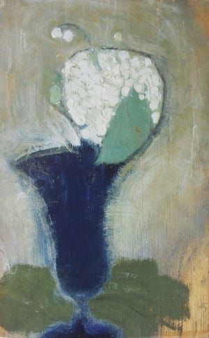 Artwork Title: Lilies of the Valley in a Blue Vase II