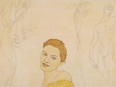 Artwork Title: Caroline Gaia with a Yellow Shawl