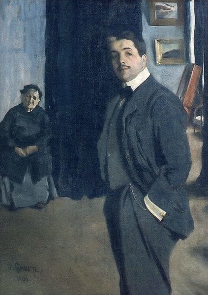Artwork Title: Portrait of Sergey Diaghilev with His Nanny