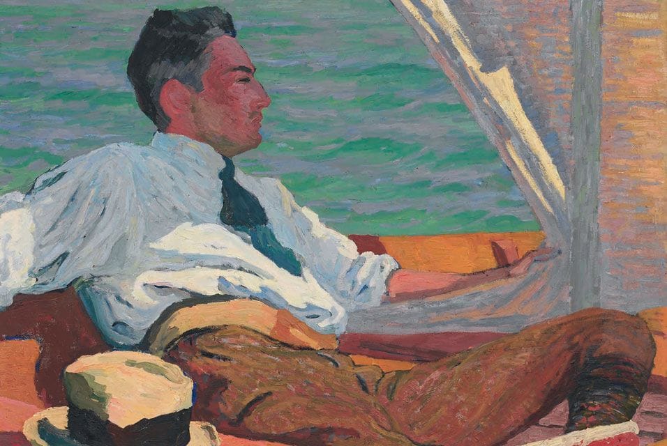 Artwork Title: Portrait of Richard Buhler in a Sail Boat