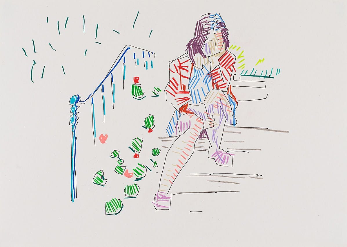 Artwork Title: Woman on Stairs