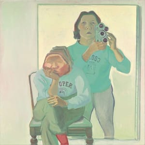 Artwork Title: Autorretrato doble con cámara en 1974