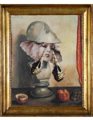 Artwork Title: Head Of Lady Gaga As Minerva Crying Apollinaire (after De Chirico),