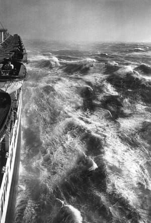 Artwork Title: Hurricane in the Atlantic S.S.Queen Elizabeth starboard