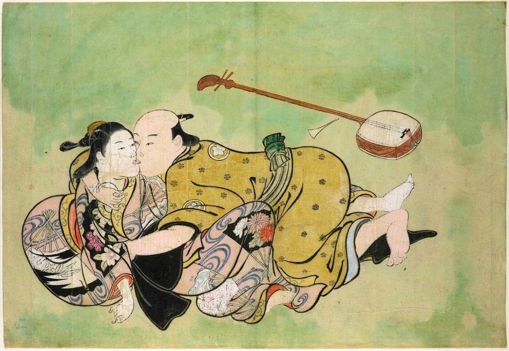 Artwork Title: Sexual Dalliance Between Man And Geisha