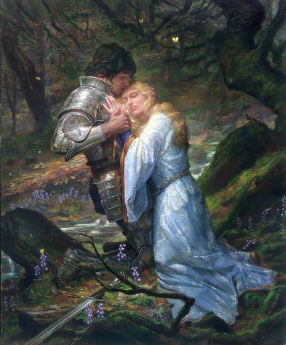 Artwork Title: Lancelot and Guinevere