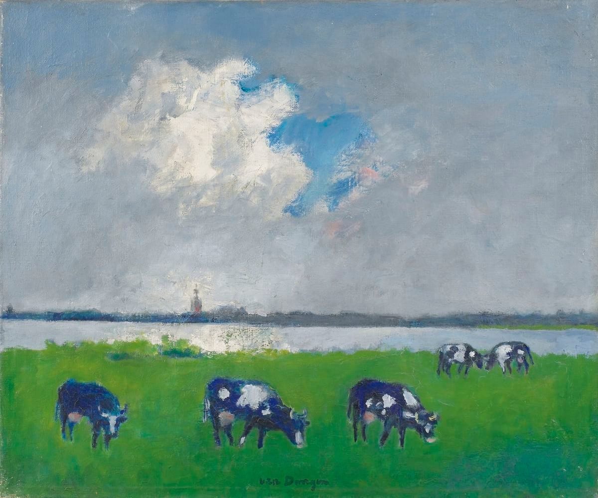 Artwork Title: Paysage rural en Hollande (Rural Landscape in Holland)