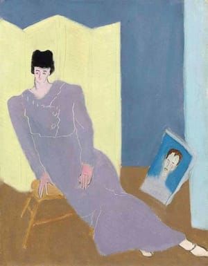 Artwork Title: Sally Avery with a Self Portrait of Milton Avery