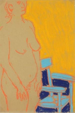 Artwork Title: Untitled (Nude in Blue Chair)