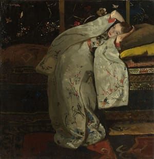 Artwork Title: Girl In White Kimono