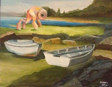 Artwork Title: The Thing by the Boats