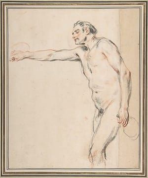 Artwork Title: Study Of A Nude Man Holding Bottles