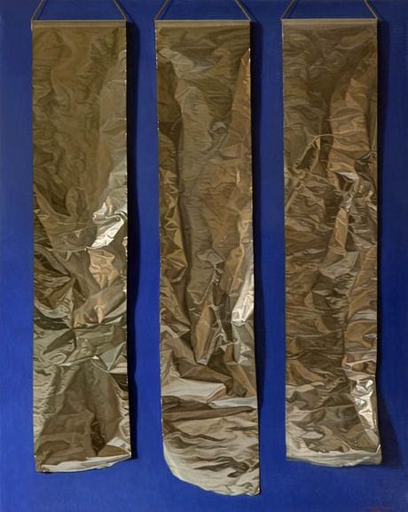 Artwork Title: Tres papels de aluminio / Three Aluminum Foils