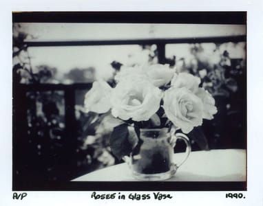 Artwork Title: Roses In A Glass Vase