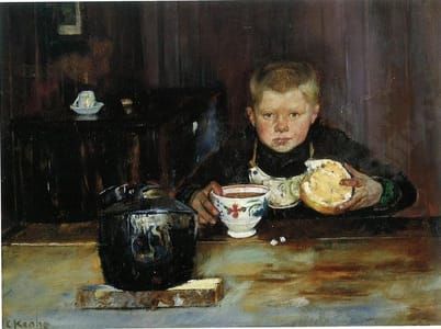 Artwork Title: Errand Boy Drinking Coffee