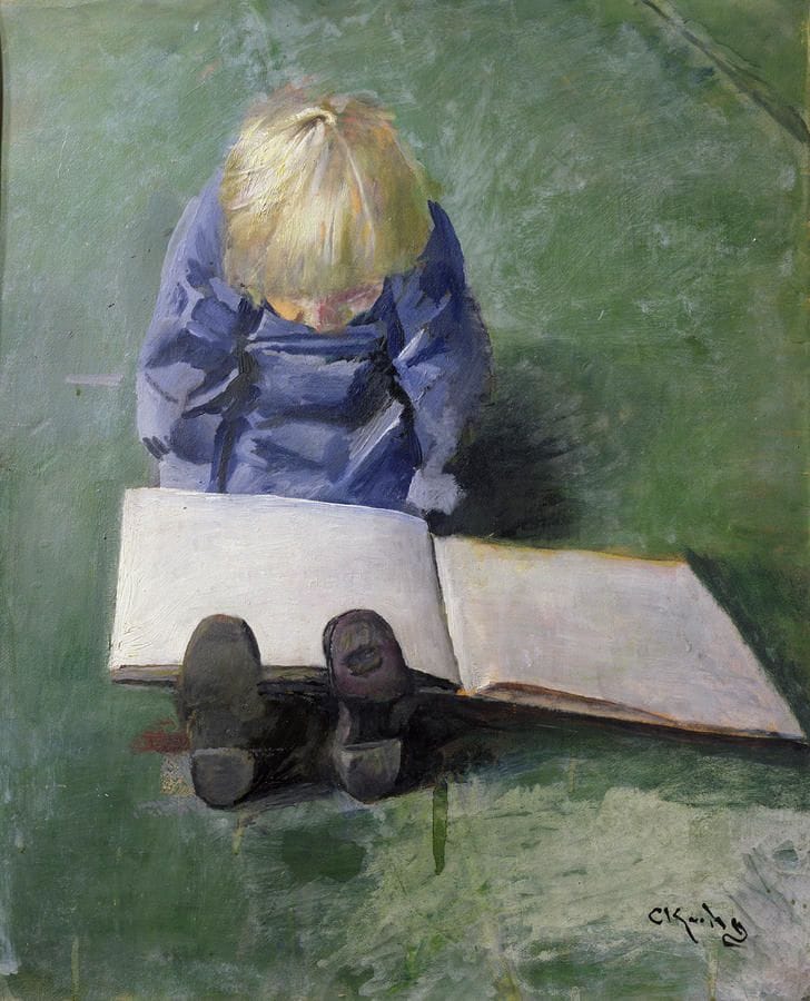 Artwork Title: Little Ebbe Reading
